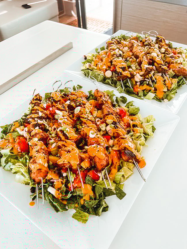 Yacht Mischievous Thai chicken skewers